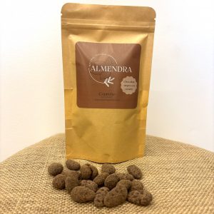 ALMENDRA TOSTADA CHOCOLATE NEGRO Y CANELA 120G